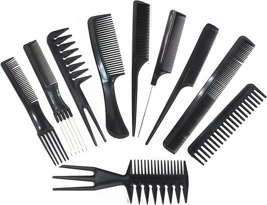 10 Pcs Hair Stylists Professional Styling Comb Set, Combs for Hair Stylist, Coarse ...