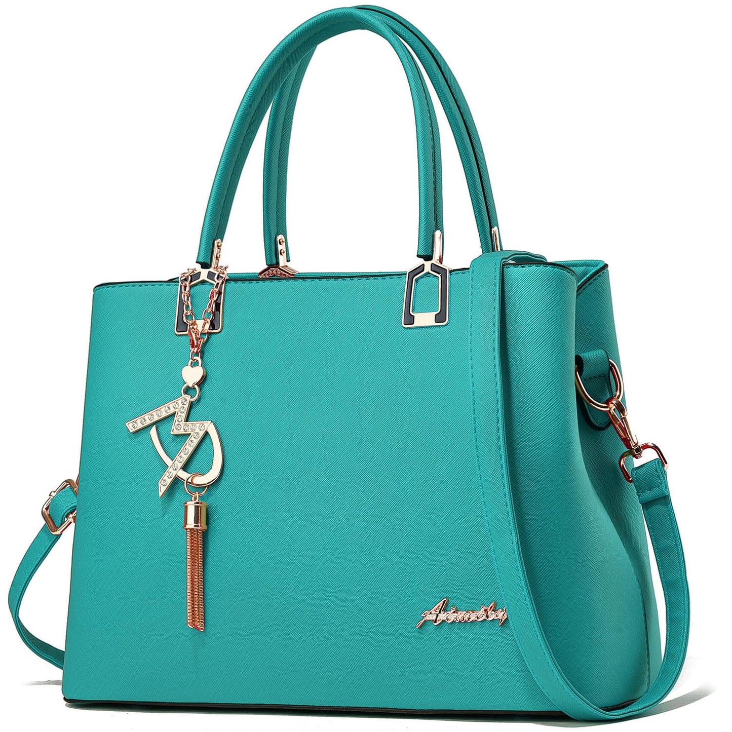 Womens Purses and Handbags Shoulder Bags Ladies Designer Top Handle Satchel Tote Bag - Turquoise